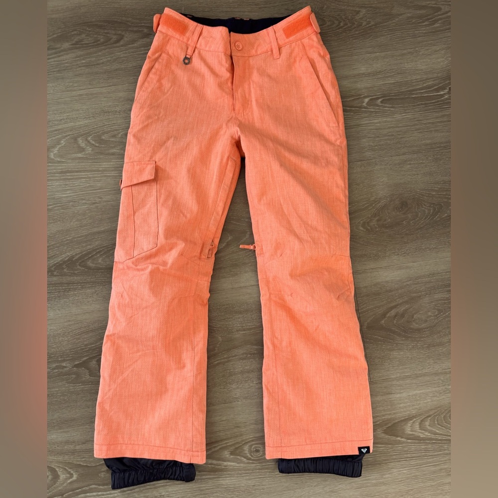 Roxy Snow Ski Snowboarding Pants size Large/12 Orange Peach
